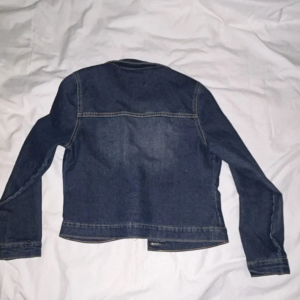 The Children's Place Girls Blue Denim Jacket Button Front Pockets Size 10/12